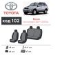 Авточохли для салону Toyota RAV4 2001-2006, з екошкіри Eco Prestige (Елегант)