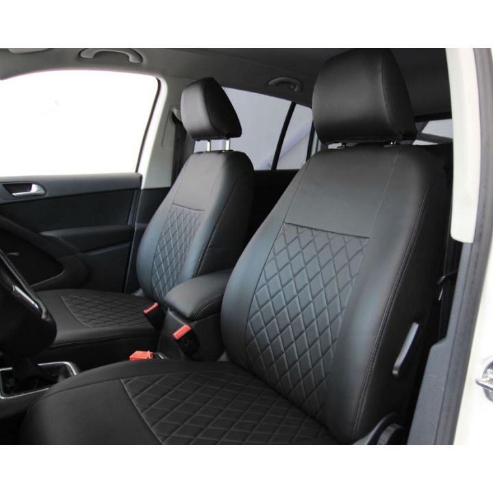 Авточехлы для салона Volkswagen Transporter T5 '03-15, 10 мест, из экокожи Eco Prestige (Элегант)