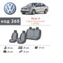 Авточехлы для салона Volkswagen Polo 5 '10- седан деленная спинка, из экокожи Eco Prestige (Элегант)