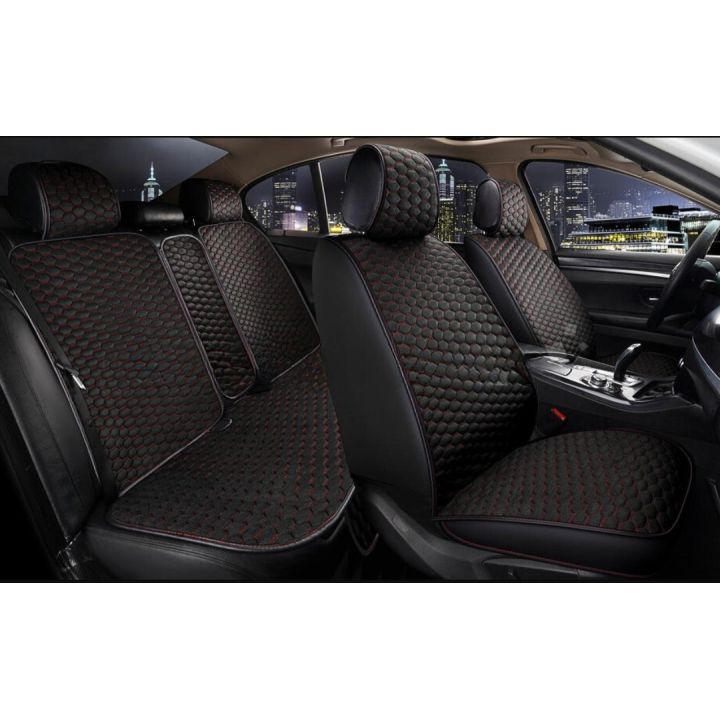 Універсальні чохли на сидіння Sota plus, чорний / чорний / червоний (CarFashion)