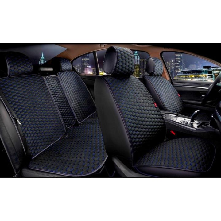 Универсальные чехлы на сиденья Sota plus, черный / черный / синий (CarFashion)