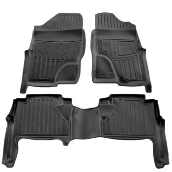 Килимки в салон 3D для Nissan Navara '05-14, праве кермо, поліуретан ТЕП (Stingray)