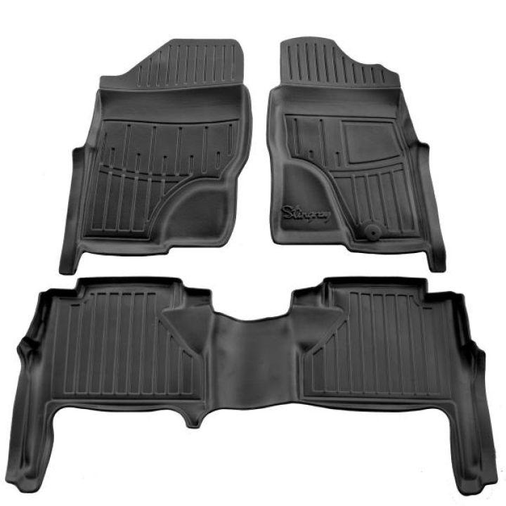 Килимки в салон 3D для Nissan Navara '05-14, праве кермо, поліуретан ТЕП (Stingray)