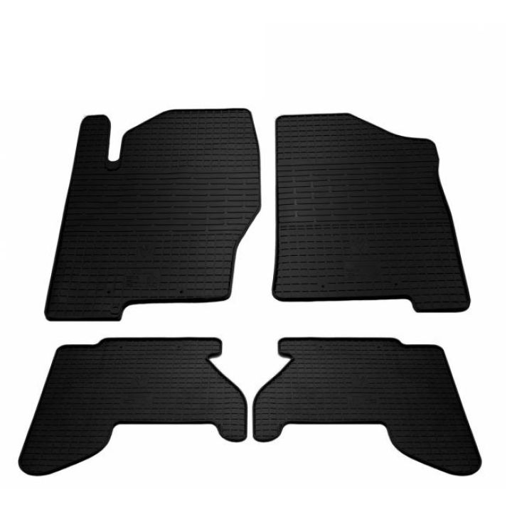 Коврики в салон для Nissan Navara '05-14, резиновые черные (Stingray)